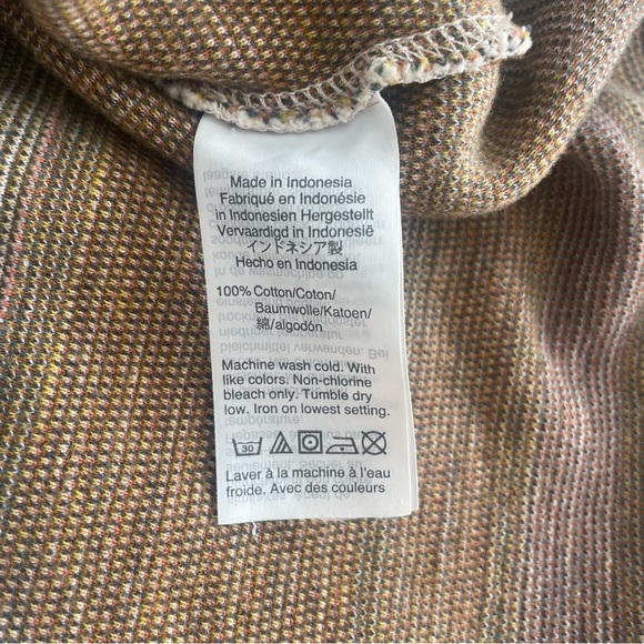 Madewell 100% Cotton Stripe Button Front Square Neck Top - Picture 7 of 9